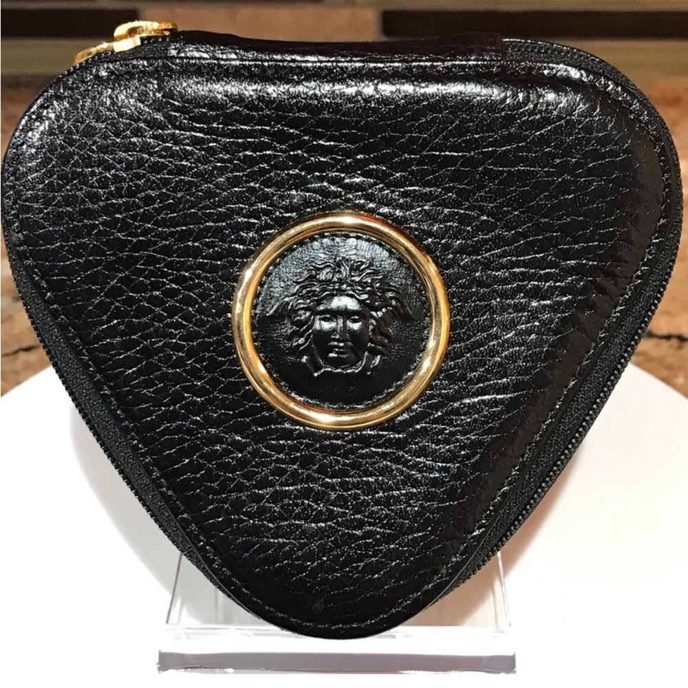 Gianni Versace Black Leather Medusa Jewelry Case - Picture 6 of 13